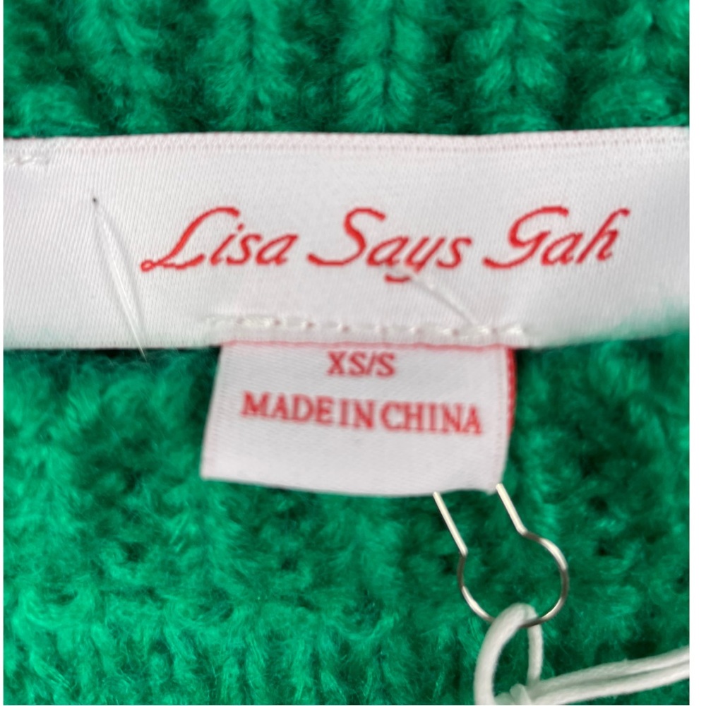 Lisa Says Gah Green Multicolor Sweater - Picture 4 of 5